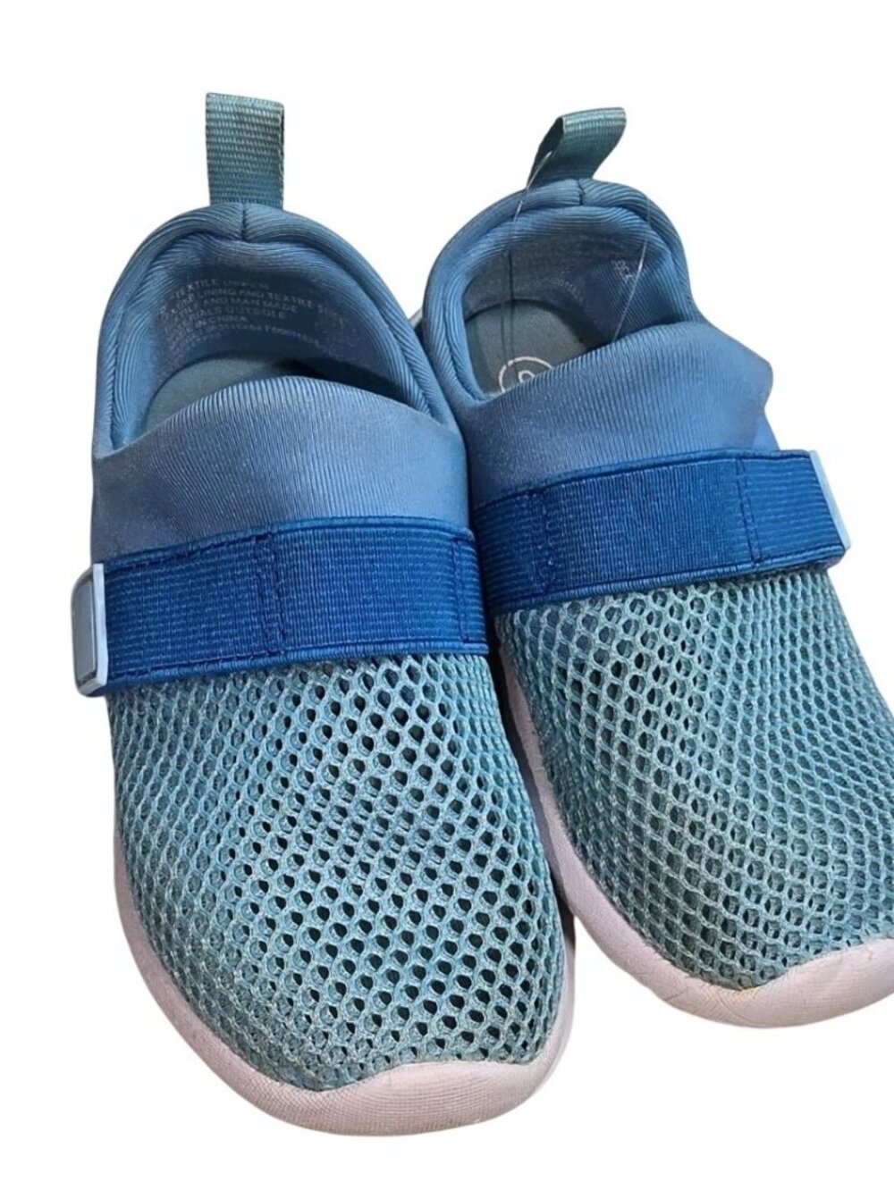 Cat & Jack Toddler Blue Mesh Slip-On Sneakers With Velcro Strap - Size 9